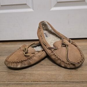 Minnetonka Moccasins in Tan